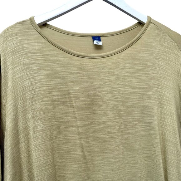 Old Navy Luxe Tee Plus Size 2X Soft Viscose Short Sleeve Womens Top Green - Picture 4 of 6